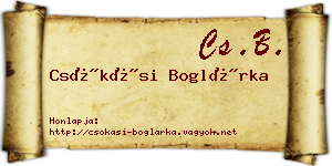 Csókási Boglárka névjegykártya